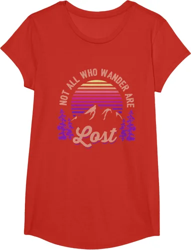 Vista 42 de Not All Who Wander Are Lost Vintage Mountains - Camiseta de senderismo, Negro, S