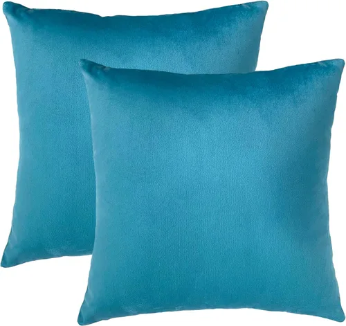 Vista 12 de RELY+ Paquete de 2 fundas de almohada de terciopelo de 18 x 18 pulgadas, suaves, acogedoras, lisas, decorativas, fundas de cojín de lujo para sofá