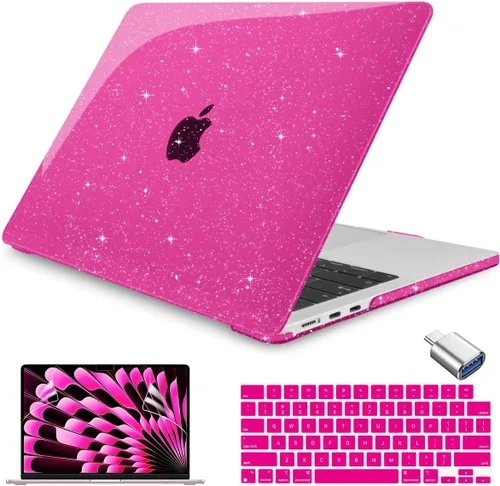 Vista 11 de Teryeefi Compatible con M4 M3 M2 MacBook Air de 15 pulgadas 2024 2023 Funda Modelo A3241 A3114 A2941 con Pantalla Liquid Retina, Cubierta Protectora