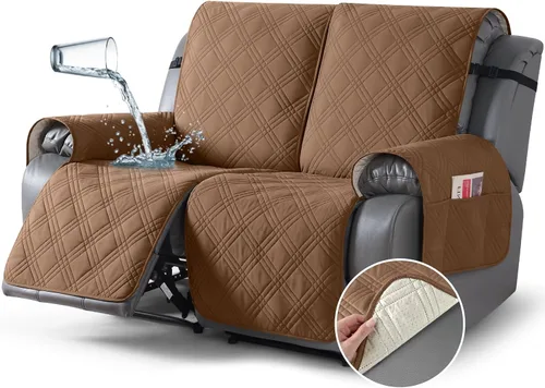 Vista 20 de TAOCOCO Fundas para Sillón de Dos Plazas Reclinable 100% Impermeables, Fundas Divididas para Loveseat Reclinable, Funda Antideslizante para Sofá