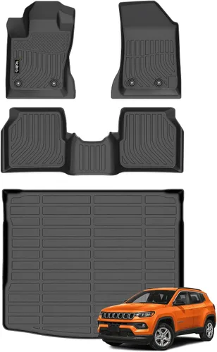 Vista 17 de Tapetes de piso para todo clima y forro de carga con respaldo para Chevrolet Suburban de 7 asientos 2021-2025 / GMC Yukon XL de 7 asientos