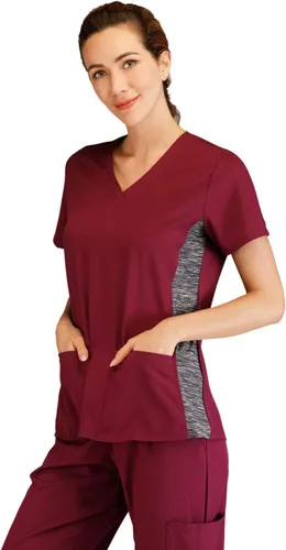 Vista 5 de Minty Mint - Conjunto de ropa médica para mujer, cuello en V, con paneles de ventilación, XS
