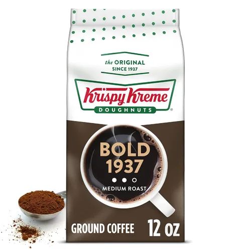Vista 13 de Krispy Kreme Donuts, clásico, café molido, tostado medio, bolsa de 12 onzas