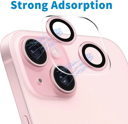 Vista 75 de Dengduoduo Paquete de 3 protectores de lente de cámara de vidrio templado para iPhone 15 de 6.1 pulgadas y para iPhone 15 Plus de 6.7 pulgadas