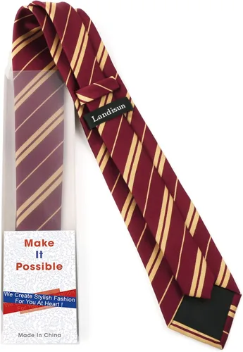 Vista 3 de Landisun - Corbata de cosplay para niños, corbata de juguete de satén para Halloween