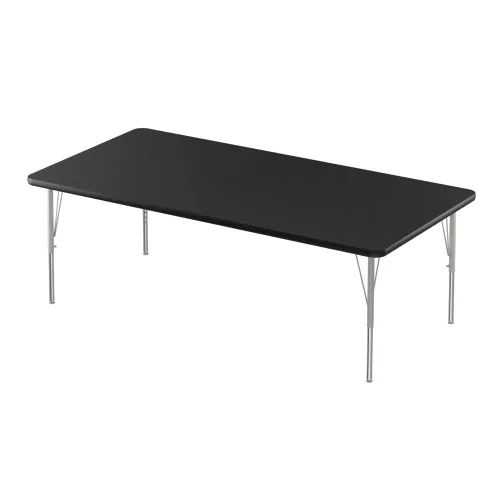 Vista 26 de Correll - Mesa rectangular de actividades para el aula de 30 x 60 pulgadas, altura ajustable (19-29 pulgadas), parte superior de granito gris, borde