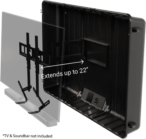 Vista 7 de Storm Shell XL Carcasa para TV Exterior y Barra de Sonido de 44 Pulgadas Resistente a la Intemperie