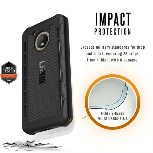 Vista 3 de UAG Motorola Moto E4 Outback - Funda para teléfono resistente a caídas militares [negra]