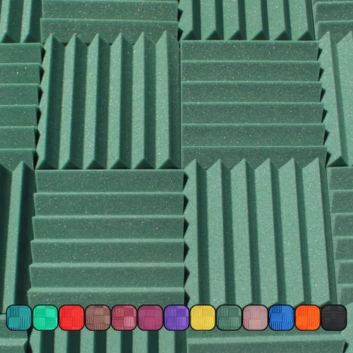 Vista 18 de Paneles de espuma acústica profesional estilo cuña de 12 x 12 x 2 pulgadas, paquete de 4, espuma de estudio para amortiguación de sonido e Carbón