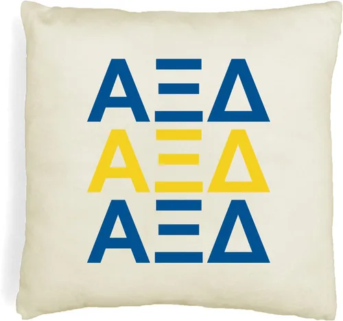 Vista 13 de sockprints Alpha Chi Omega - Funda de almohada con letras griegas de 18 x 18 pulgadas, fundas de almohada para hermandad de hermandad, almohada