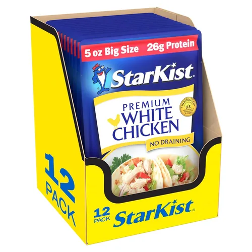 Vista 10 de StarKist Pollo blanco premium, bolsa de 2.6 onzas, paquete de 1