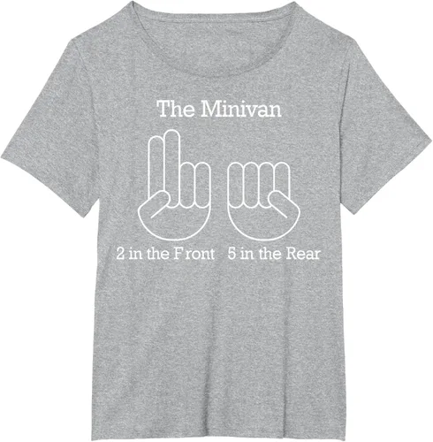 Vista 42 de The Minivan 2 In The Front 5 In The Rear Camiseta, Negro