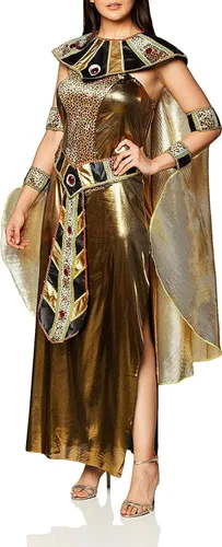 Vista 4 de Forum Novelties - Disfraz de diosa egipcia para mujer, dorado, talla única de EE. UU, Oro