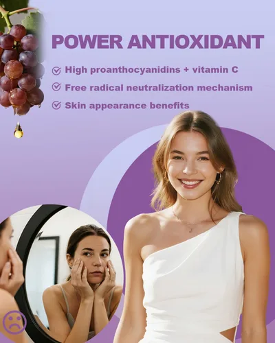 Vista 3 de Extracto de semilla de uva natural, suplemento líquido de extracto de semilla de uva de 300 mg – Tintura de semilla de Vitis Vinifera de máxima