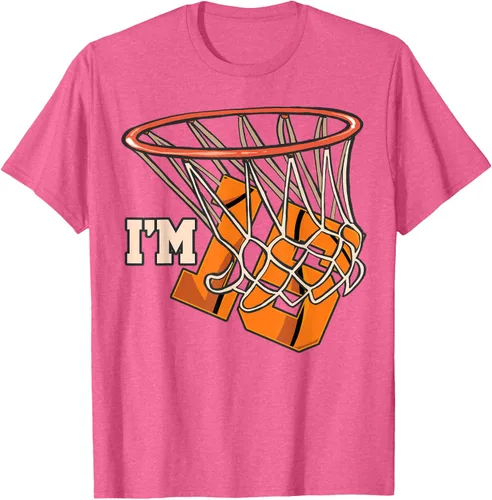 Vista 40 de Camiseta número 15 con temática de baloncesto para fiesta de cumpleaños, Negro, S