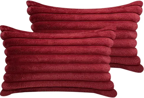 Vista 13 de Juego de 2 fundas de almohada decorativas de 16 x 16 pulgadas, fundas decorativas de piel sintética para cama, sofá, funda de almohada suave y Negro