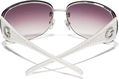 Vista 3 de GUESS Factory - Gafas de sol sin montura para mujer, Blanco