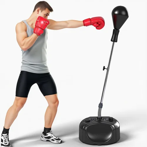 Vista 8 de Punching Bag for Adults with Stand, Speed Boxing Reflex Bag