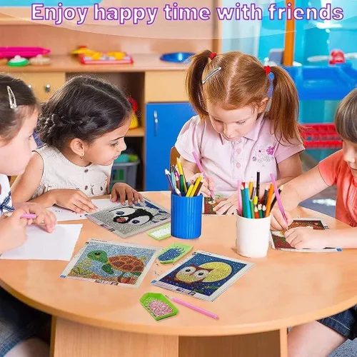 Vista 7 de ZKOPAVS Kits de pintura de diamantes para adultos, lindas medusas rosas para adultos y niños, para sala de estar, dormitorio, decoración de pared, 8