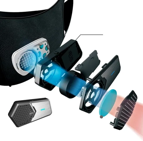 Vista 2 de Mini purificador de aire eléctrico recargable portátil, pequeño purificador de aire portátil personal con filtro para deportes, correr, ciclismo