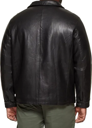 Vista 2 de Dockers Chaqueta de cuero sintético James Big & Tall para hombre