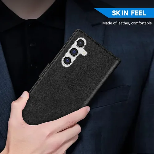 Vista 5 de ZZXX Funda tipo cartera para Samsung Galaxy A54 5G con bloqueo RFID, ranura para tarjetas, función atril, cierre magnético, funda protectora