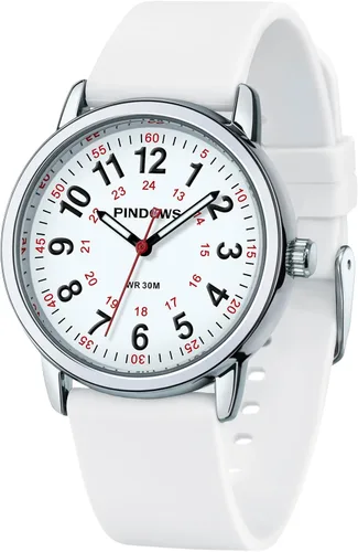 Vista 9 de PINDOWS Watches for Women, Easy Read Analog, Casual & Nurse Silicone Band