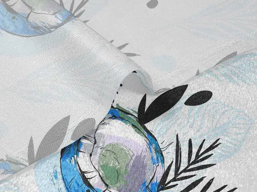 Vista 25 de oneOone Cotton Flex Brown Fabric Tropical Sewing Material Print Fabric By The Yard 40 Inch Wide-5K