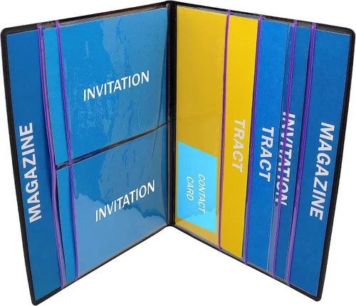 Vista 11 de Organizador de Ministerio - Organizador de Servicio de Campo - Porta Revistas JW - Portafolio de Servicio de Campo (Negro)
