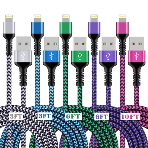 Vista 8 de Paquete de 3 cables de carga rápida 2 en 1 de Apple y Android USB a Lightning y USB-C 2 en 1 para iPhone 17e 17 17Pro 16e 16 15 14 Pro Max Plus 13