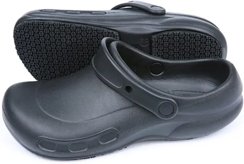 Vista 2 de Zapatos de cocina unisex para adultos, para hombres o mujeres, zapatos de cocina y chef de seguridad, antideslizantes, con puntera de acero