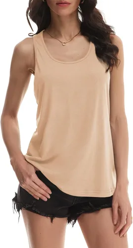 Vista 2 de Yanekop Camiseta sin mangas con estampado de ancla de barco para mujer básica sin mangas casual holgada