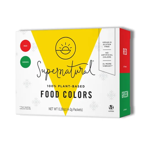 Vista 9 de Supernatural Colores alimentarios 100% a base de plantas, 3 veces más vibrantes, sin colores artificiales, vegano, kosher, sin gluten, 0.28 onzas