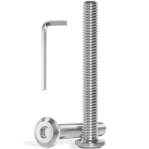 Vista 30 de VGBUY M6-1.0 x 8 mm 100 piezas Tornillos de cabeza plana con casquillo hexagonal, 304 de acero inoxidable 18-8, rosca completa, llave hexagonal