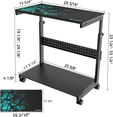 Vista 7 de EUREKA ERGONOMIC Soporte para PC en altura ajustable, color negro