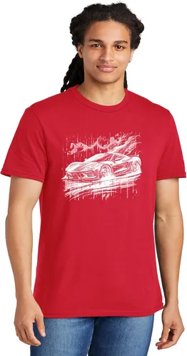 Vista 2 de Ink Trendz Camiseta C8 Matrix Next Generation Corvette Racing Graphic Cuello redondo unisex