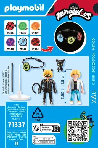 Vista 6 de Playmobil Miraculous: Adrien & Cat Noir