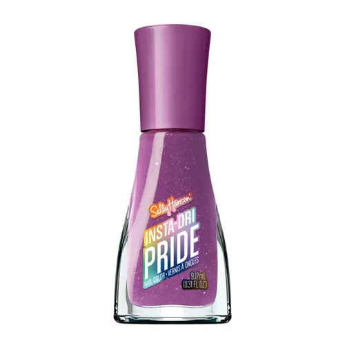 Vista 39 de Sally Hansen Insta-Dri Holo-Glow Esmalte de uñas de secado rápido, duración prolongada, brillo sin vetas Semi-opaco, con destellos 102 Lila
