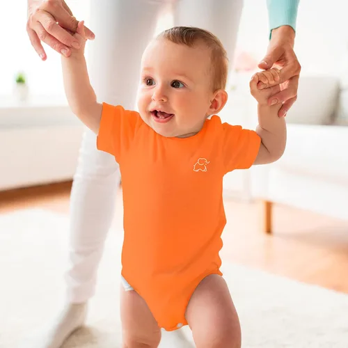 Vista 3 de Gender-Neutral, Baby Short-Sleeved BodysuitsOnesies, 100% Cotton USA