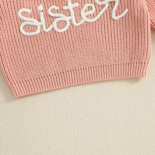 Vista 55 de VISGOGO Suéter a juego para hermanitas grandes y pequeñas, ropa de una sola pieza