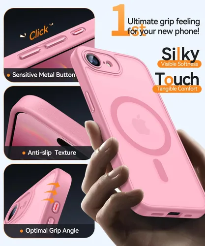 Vista 66 de CANSHN Funda magnética compatible con iPhone Air (6.5 pulgadas), mejorada [protección completa de la cámara] [compatible con Magsafe]
