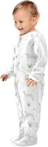 Vista 4 de vvfelixl Dogo Argentino Baby Sleepers For Girl Boys Newborn Baby Play One-Piece Footies For 0-24 Months