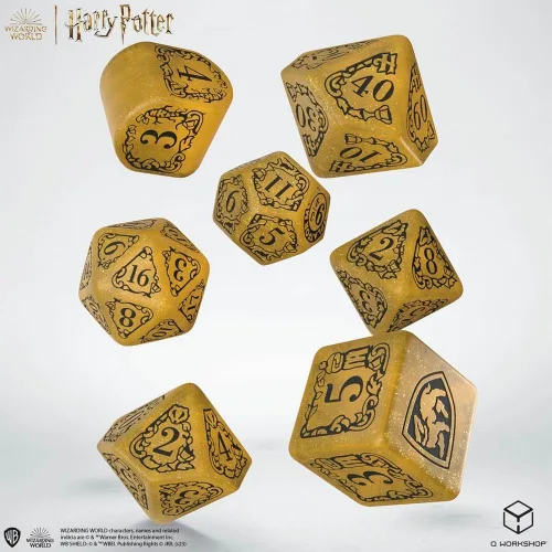 Vista 2 de Harry Potter Hufflepuff - Dados modernos amarillos