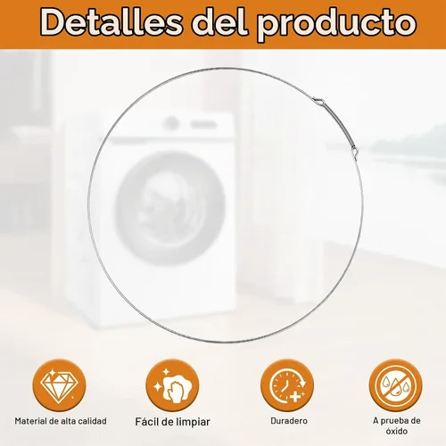 Vista 7 de 2W20017E - Abrazadera de resorte para puerta de panel frontal para LG Electronics Kenmore Lavadora Arranque Anillo de retención para robo