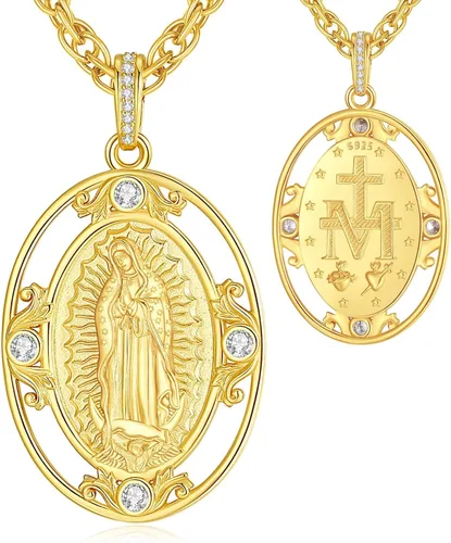 Vista 27 de CELESTIA Medallas de plata de ley 925 San Miguel/San Cristóbal/San Benito/San Gabriel/Virgen María/Jesús/Caravaca/Metatrón/Sello de los Siete