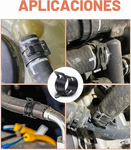 Vista 7 de AKIHISA 75Pcs Kit surtido de abrazaderas de manguera de banda de resorte de 19-38mm con llaves de abrazadera de manguera, 13 tamaños de clip