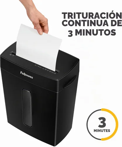 Vista 6 de [Usado] Fellowes P-40C Trituradora de papel de escritorio de corte cruzado de 8 hojas para oficina en casa