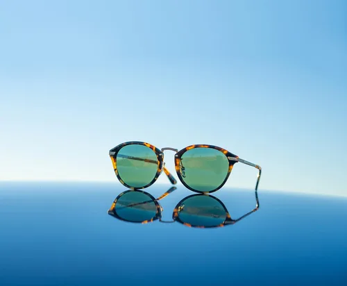 Vista 3 de Revo Sunglasses Quinn Polarized Crystal Glass Lens with Round Frame