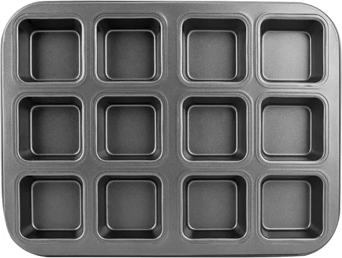 Vista 13 de Beasea Molde Cuadrado para Brownies, Molde Antiadherente de 6 Cavidades para Muffins, Molde para Pastel de Brownies, Juego de Gastronomía para Mini