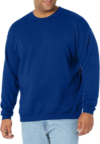 Vista 48 de Hanes Men's Sweatshirt, EcoSmart Fleece Crewneck Sweatshirt, Big & Tall Available, 1 or 2-Pack Marrón (Army Brown)